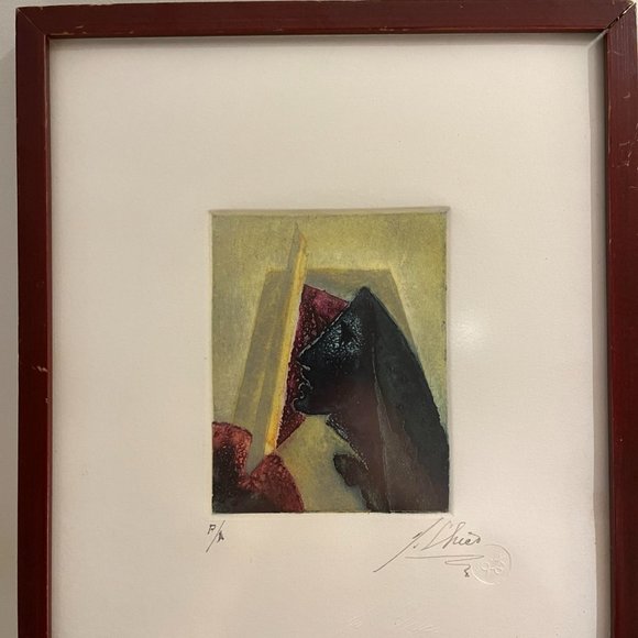 Signed Artist Proof Etching of a Woman by Mexican Artist Julio Chico - Picture 7 of 8